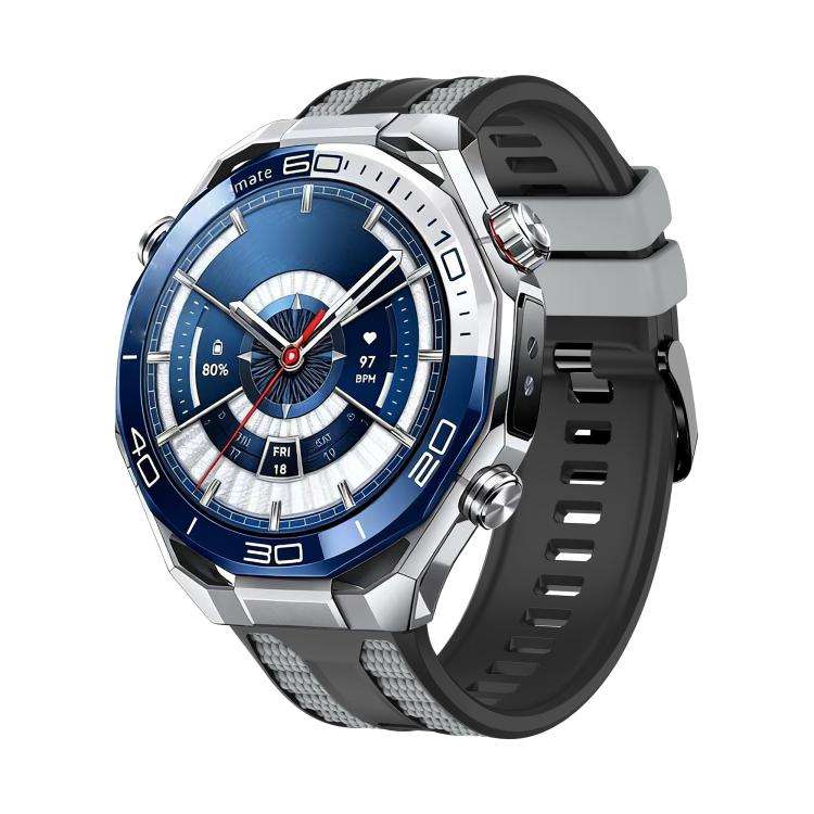 For Huawei Watch GT 5 Pro 46mm Spring Bar Style PC Watch Case Integrated Two Color Silicone Watch...