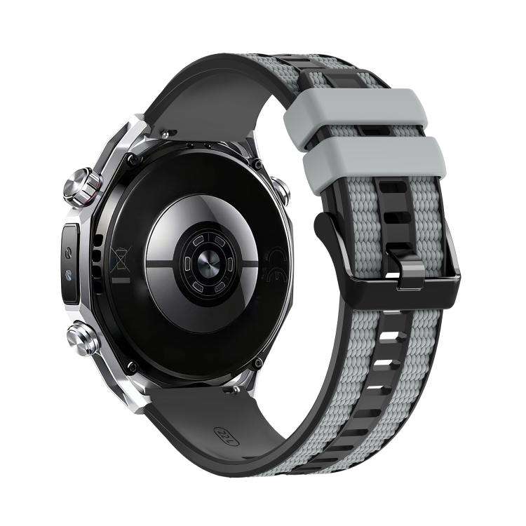 For Huawei Watch GT 5 Pro 46mm Spring Bar Style PC Watch Case Integrated Two Color Silicone Watch...