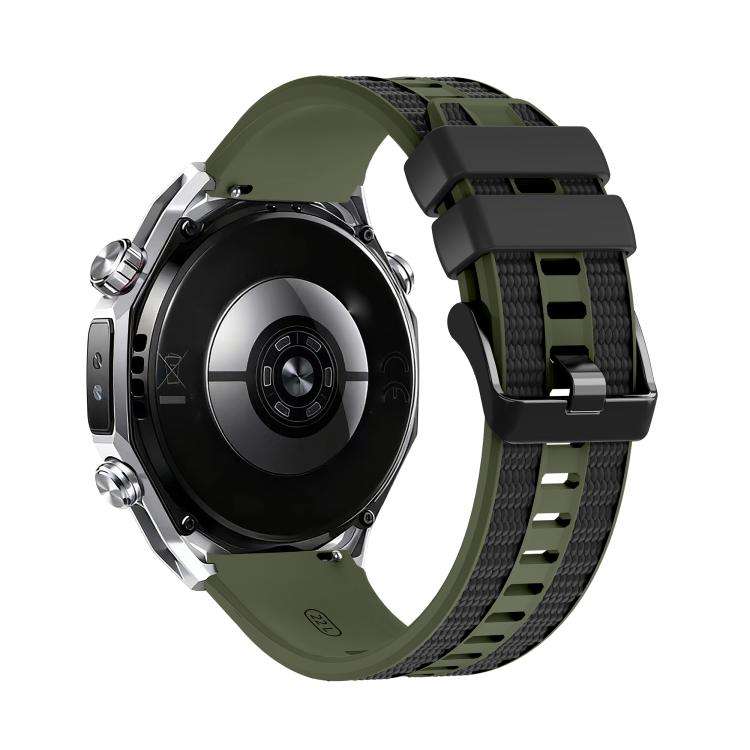 For Huawei Watch GT 5 Pro 46mm Spring Bar Style PC Watch Case Integrated Two Color Silicone Watch...
