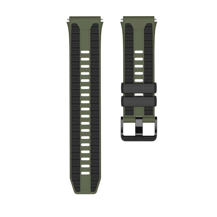 For Huawei Watch GT 5 Pro 46mm Spring Bar Style PC Watch Case Integrated Two Color Silicone Watch...