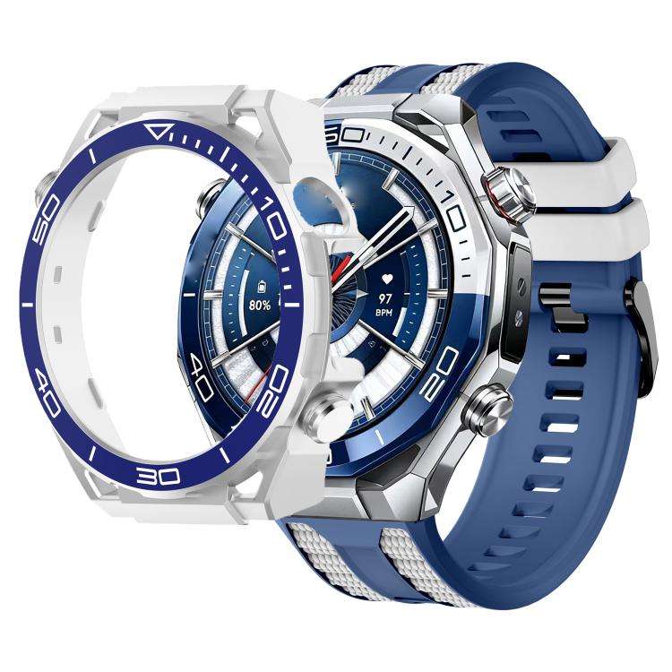 For Huawei Watch GT 5 Pro 46mm Spring Bar Style PC Watch Case Integrated Two Color Silicone Watch...