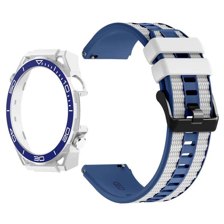 For Huawei Watch GT 5 Pro 46mm Spring Bar Style PC Watch Case Integrated Two Color Silicone Watch...