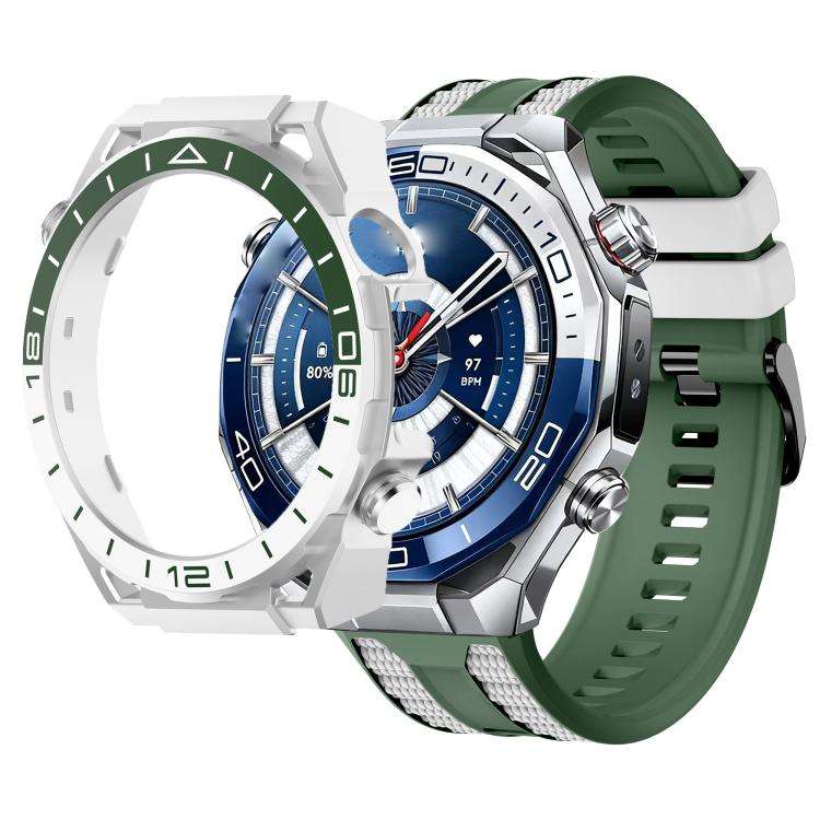 For Huawei Watch GT 5 Pro 46mm Spring Bar Style PC Watch Case Integrated Two Color Silicone Watch...