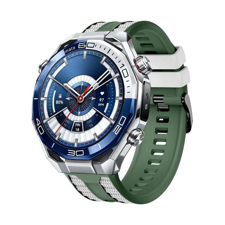 For Huawei Watch GT 5 Pro 46mm Spring Bar Style PC Watch Case Integrated Two Color Silicone Watch...