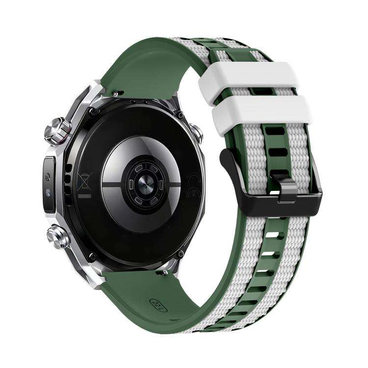 For Huawei Watch GT 5 Pro 46mm Spring Bar Style PC Watch Case Integrated Two Color Silicone Watch...