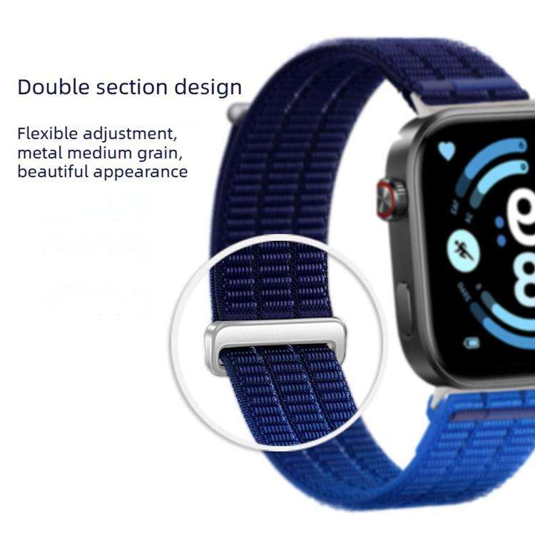 For Xiaomi Band  10 Pro / Redmi Watch 6 / 5 Double-Link Cloud-Feel Breathable Nylon Loop Metal He...