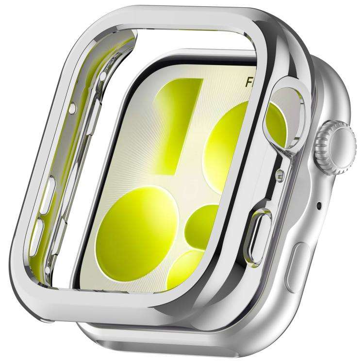 For Huawei Watch Fit 5 Pro Half Coverage Hollow PC Watch Protective Case(Silver)