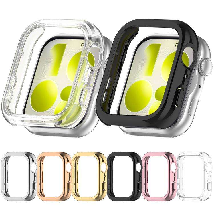 For Huawei Watch Fit 5 Pro Half Coverage Hollow PC Watch Protective Case(Silver)