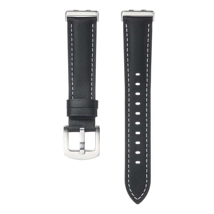 For Huawei Band 11 / Band 11 Pro Plain Genuine Leather Watch Band(Black)
