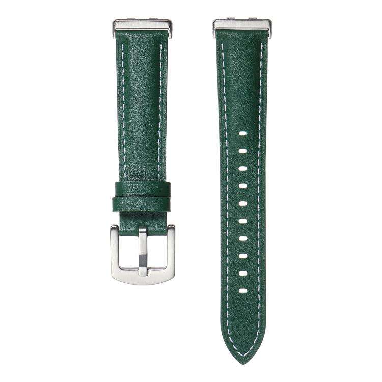 For Huawei Band 11 / Band 11 Pro Plain Genuine Leather Watch Band(Green)