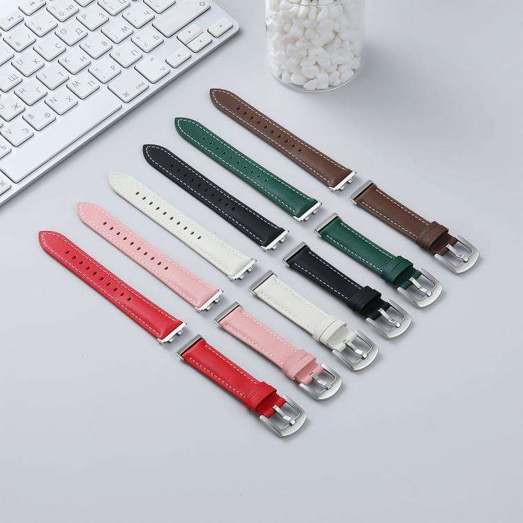 For Huawei Band 11 / Band 11 Pro Plain Genuine Leather Watch Band(Red)