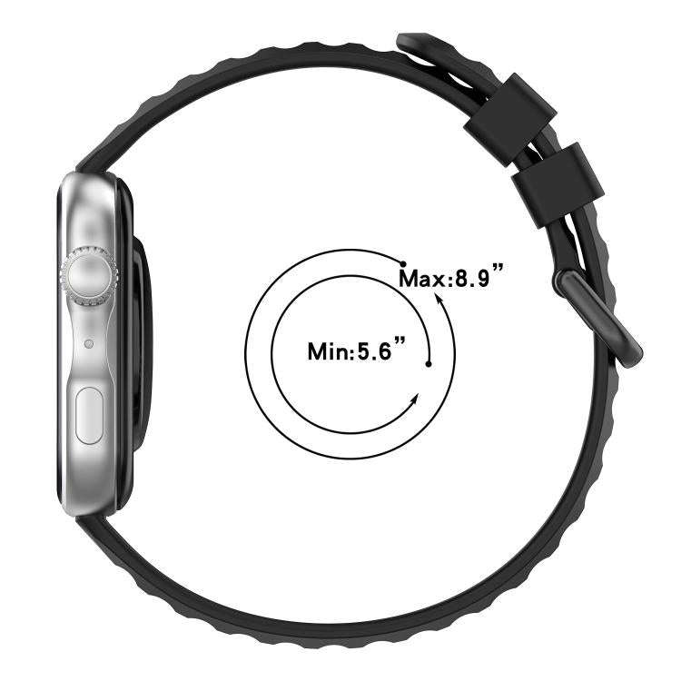 For Huawei Watch Fit 5 / Fit 5 Pro Wave Texture Coloured Buckle Solid Color Silicone Watch Band(N...