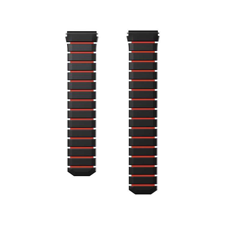 For Huawei Watch GT Runner 2 Two Color Magnetic Silicone Watch Band(Black Red)