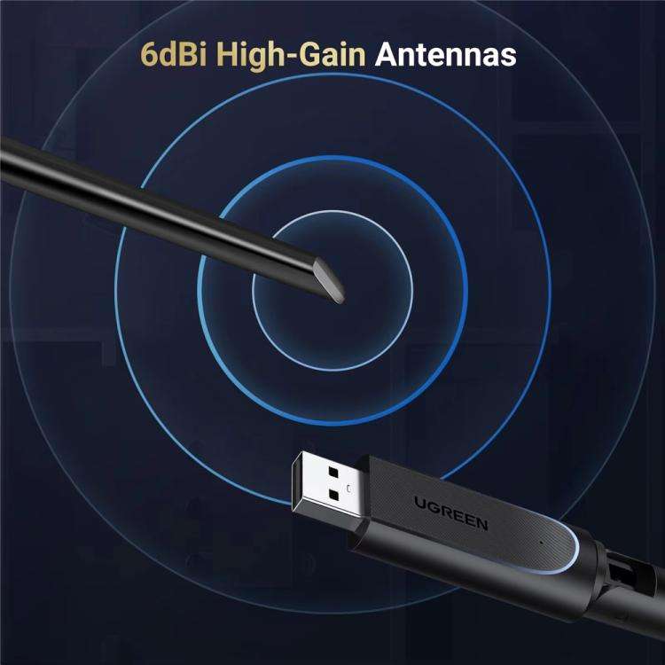 UGREEN CM763-35265 Dual Band 2.4G / 5G Wireless Network Card AX900 USB WiFi6 Adapter
