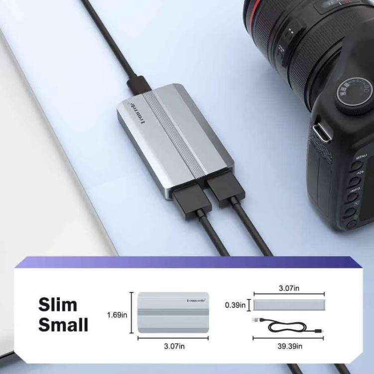 Lemorele AC06 4K HDMI Video Capture Card 1080P 60FPS Low Latency Device For Live Streaming