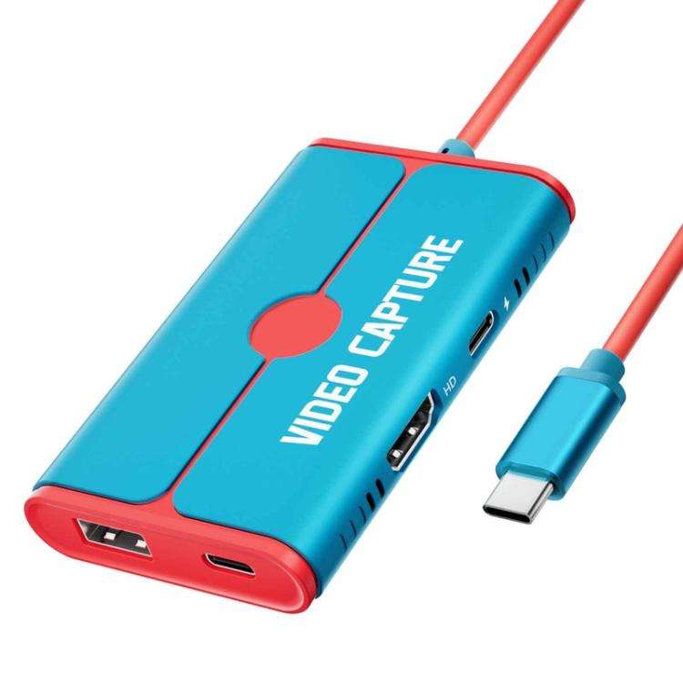 Lemorele AC08 4K HDMI Video Capture Card Game Live Recording Adapter(Lake Blue)