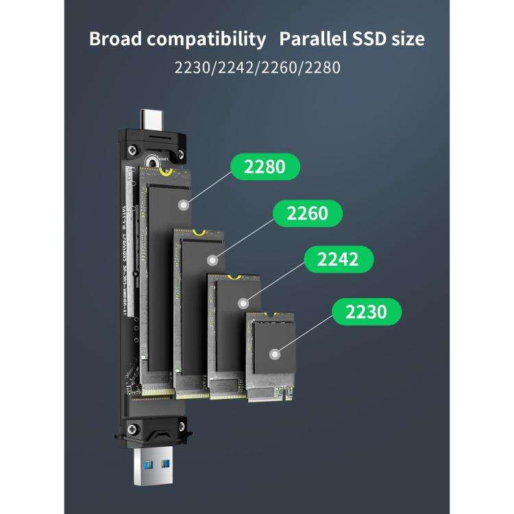 Lemorele SD3L M.2 NVMe SSD M Key PCIe External Tool-Free SSD Enclosure