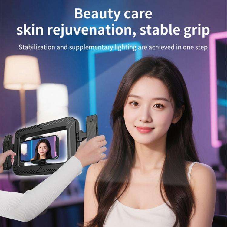 K03 Bluetooth Phone Remote Control Holder Handheld Ring Light 3 Color Temperature LED Fill Light