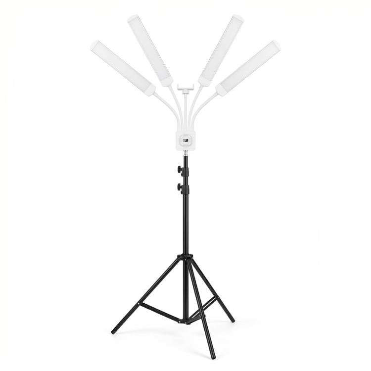 HD-150XJ 3200K-5600K Adjustable Remote Control 65W LED Photography Light 4-Arm Fill Light, Plug:U...