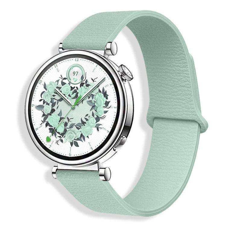 18mm Lychee Pattern Magnetic Loop Silicone Watch Band(Light Mint)