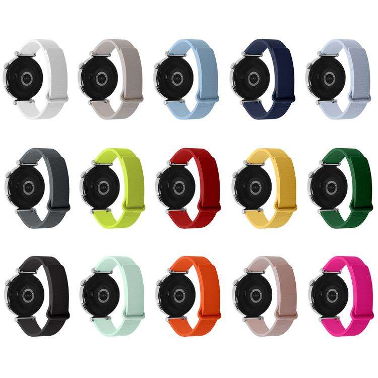 20mm Lychee Pattern Magnetic Loop Silicone Watch Band(Cloud Water Blue)
