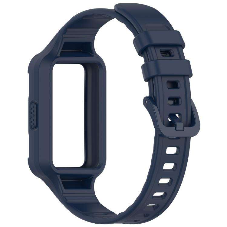 For Huawei Band 11 Pro / 11 Pro NFC Integrated Armor Solid Color Silicone Watch Band(Midnight Blue)