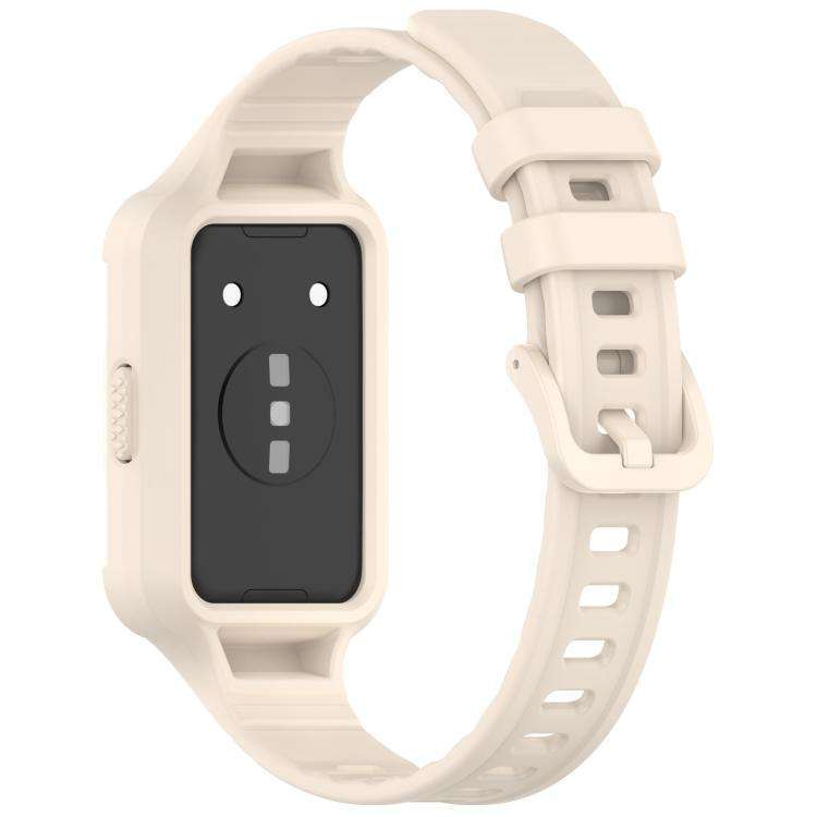 For Huawei Band 11 Pro / 11 Pro NFC Integrated Armor Solid Color Silicone Watch Band(Starlight)