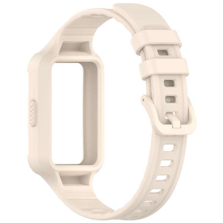 For Huawei Band 11 Pro / 11 Pro NFC Integrated Armor Solid Color Silicone Watch Band(Starlight)