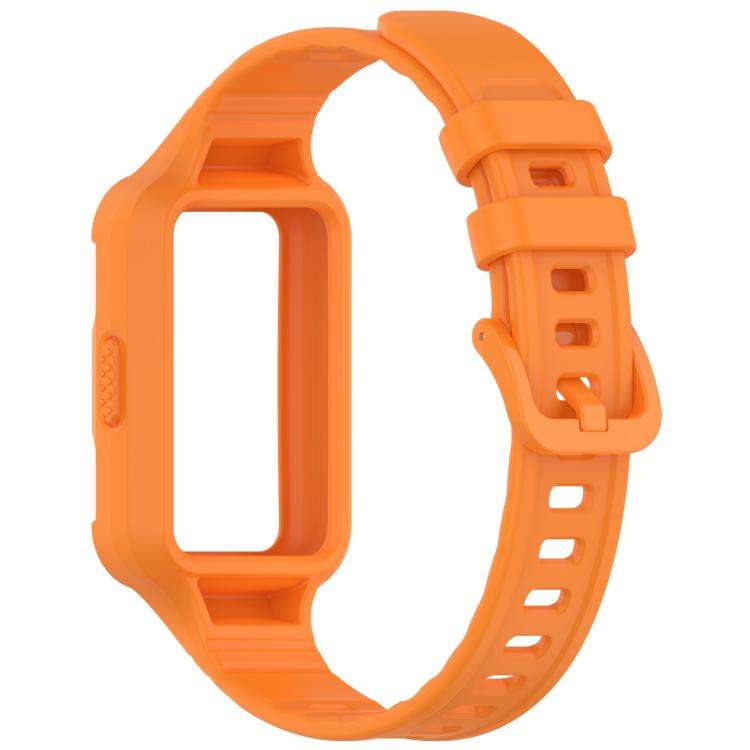 For Huawei Band 11 Pro / 11 Pro NFC Integrated Armor Solid Color Silicone Watch Band(Orange)