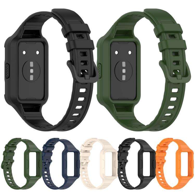 For Huawei Band 11 Pro / 11 Pro NFC Integrated Armor Solid Color Silicone Watch Band(Starlight)