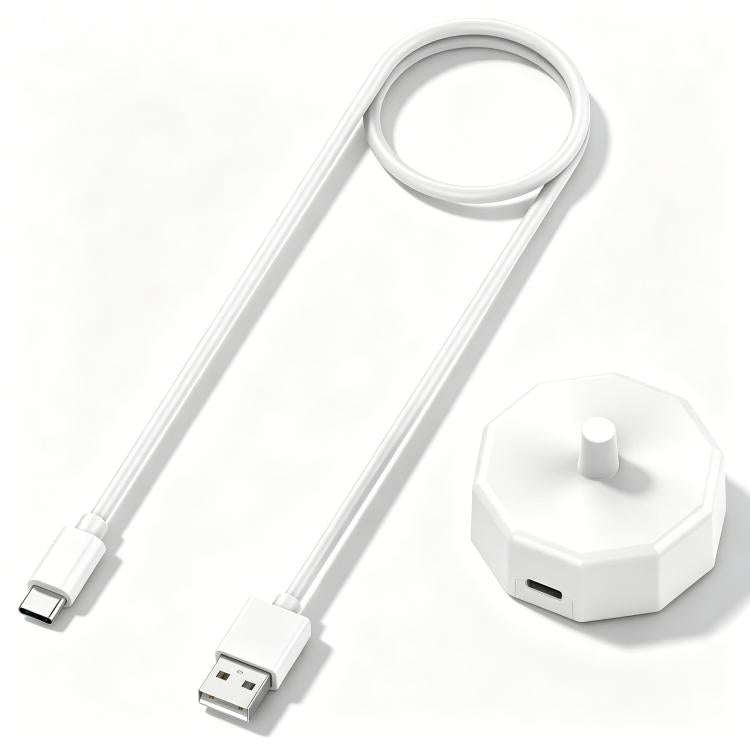 For AquaSonic Black / Vibe Pro Smart Toothbrush Charging Cable Charger Base(White)