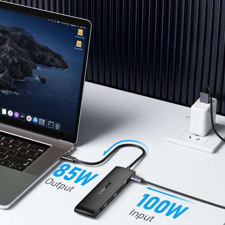 Lemorele TC97 Type-C Docking Station Gigabit Ethernet 4K HDMI PD Charging Hub
