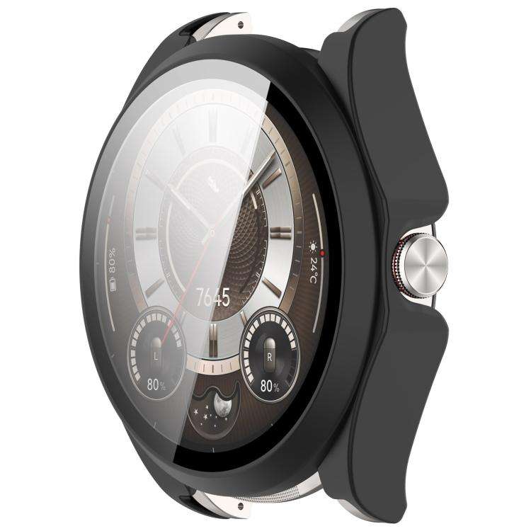 For Huawei Watch Buds 2 Tempered Glass Film Integrated PC Watch Protective Case(Matte Black)