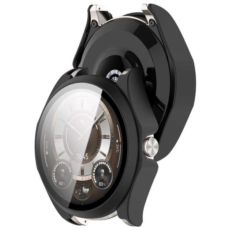 For Huawei Watch Buds 2 Tempered Glass Film Integrated PC Watch Protective Case(Matte Black)