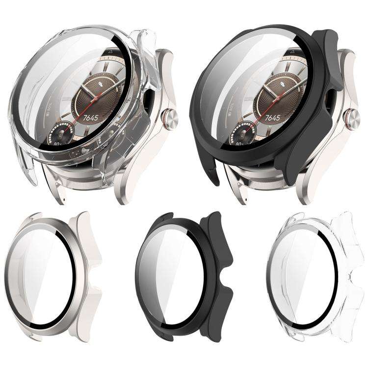 For Huawei Watch Buds 2 Tempered Glass Film Integrated PC Watch Protective Case(Matte Black)