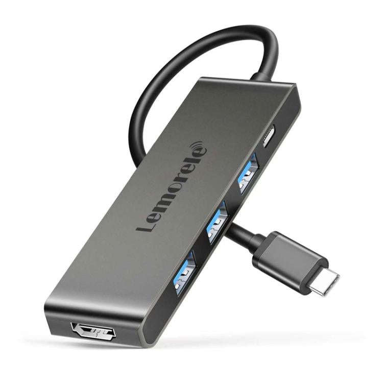 Lemorele TC22L 5 in 1 Docking Station 4K Output Ethernet 100W PD Laptop Connector