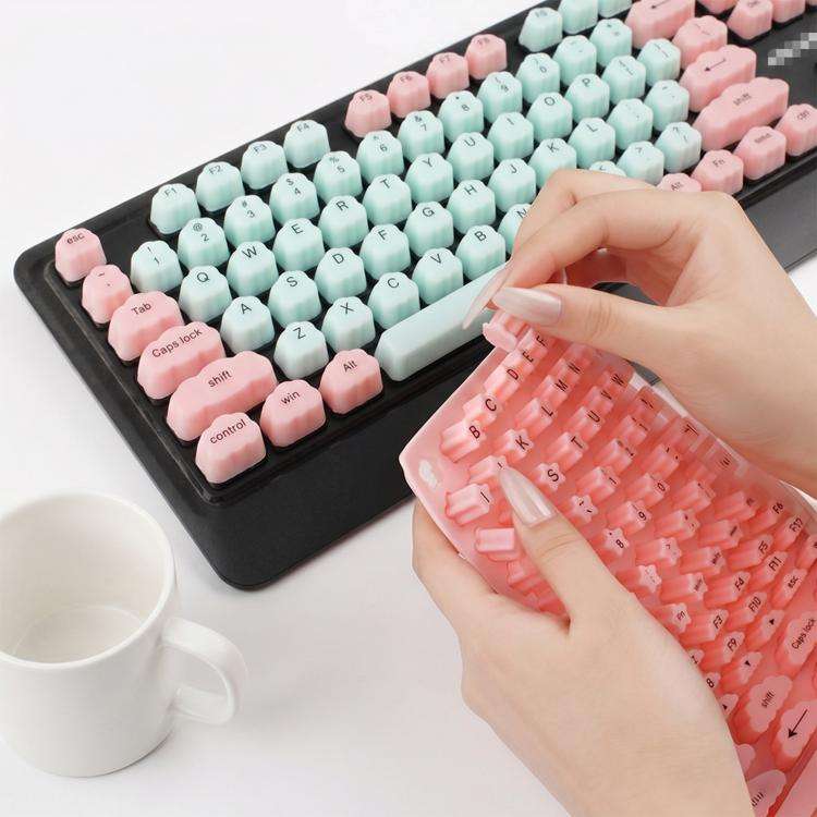 Keycaps for Typing with Long Nails(White)