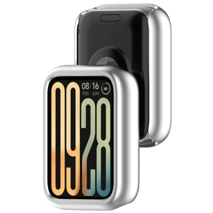 For Xiaomi Smart Band 10 Pro Half Coverage Hollow PC Watch Protective Case(Silver)