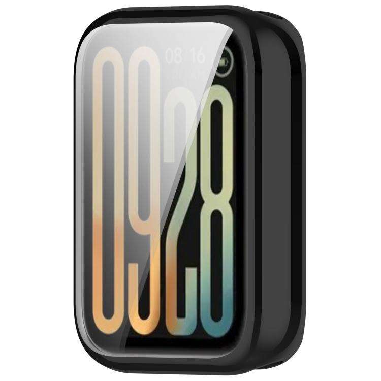 For Xiaomi Smart Band 10 Pro Ceramic Electroplated TPU Full Coverage Watch Protective Case(Black)