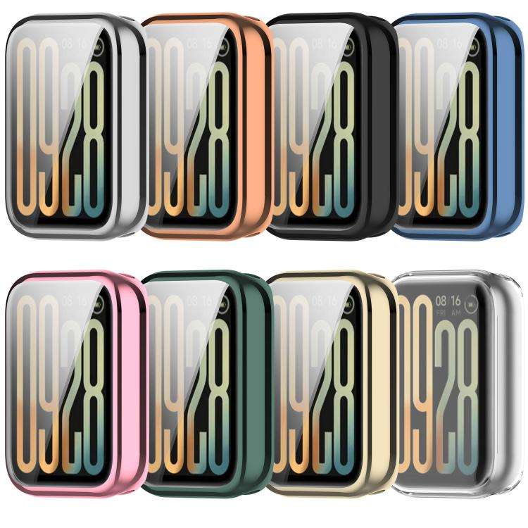 For Xiaomi Smart Band 10 Pro Ceramic Electroplated TPU Full Coverage Watch Protective Case(Midnig...