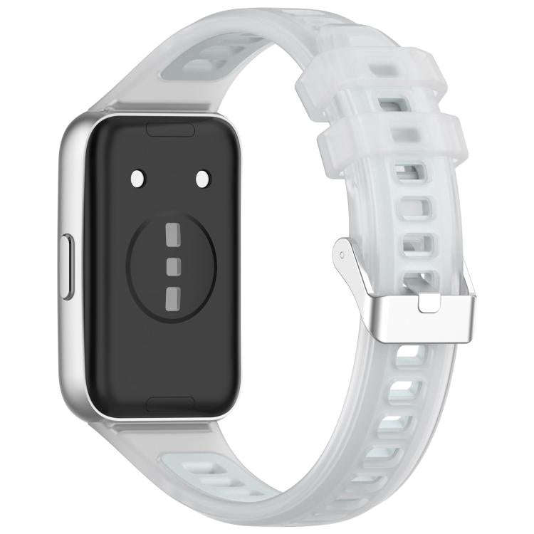 For Huawei Band 11 / Band 11 Pro Translucent Jelly Silicone Watch Band(White)