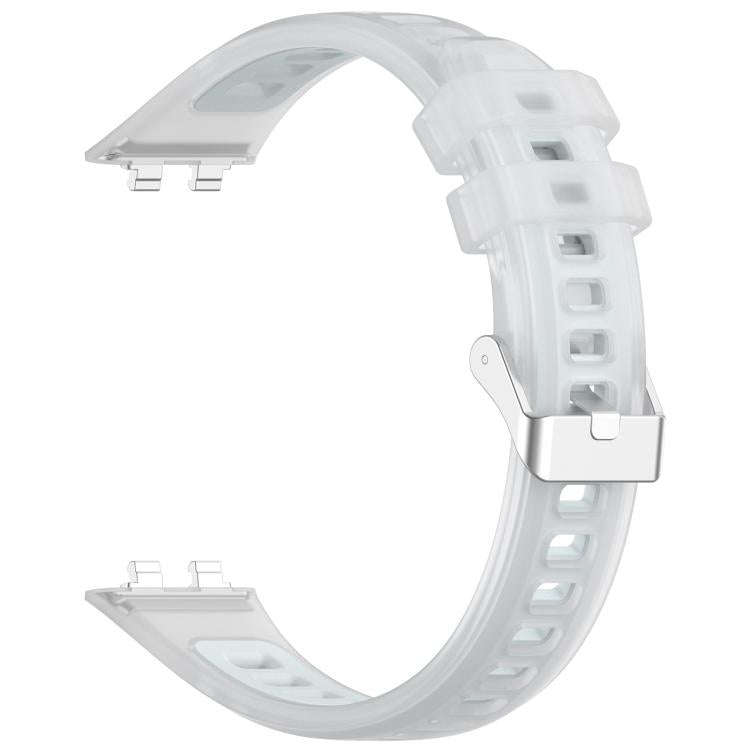 For Huawei Band 11 / Band 11 Pro Translucent Jelly Silicone Watch Band(White)