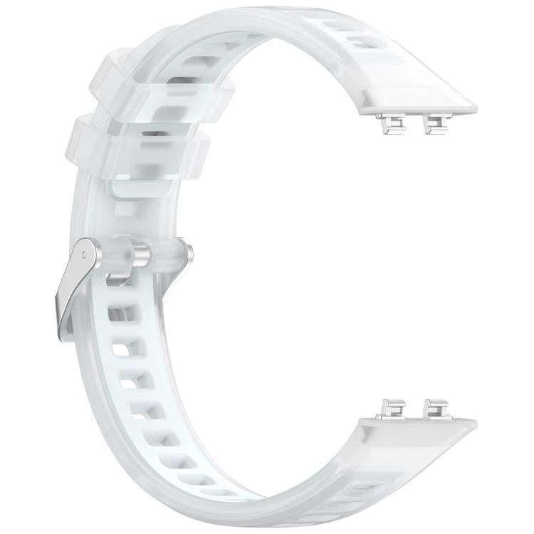 For Huawei Band 11 / Band 11 Pro Translucent Jelly Silicone Watch Band(White)