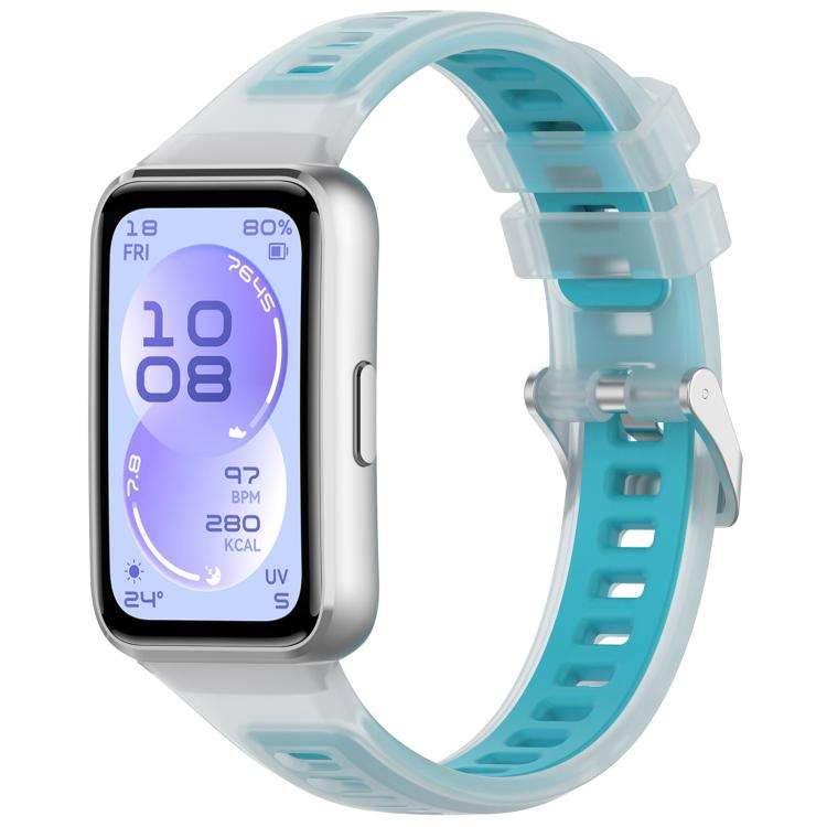 For Huawei Band 11 / Band 11 Pro Translucent Jelly Silicone Watch Band(Blue)