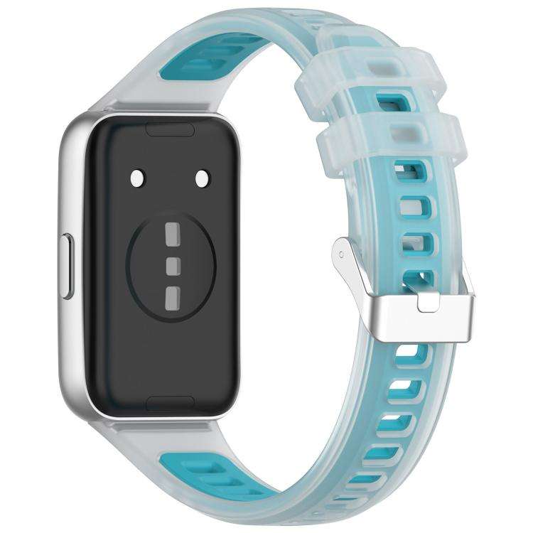 For Huawei Band 11 / Band 11 Pro Translucent Jelly Silicone Watch Band(Blue)