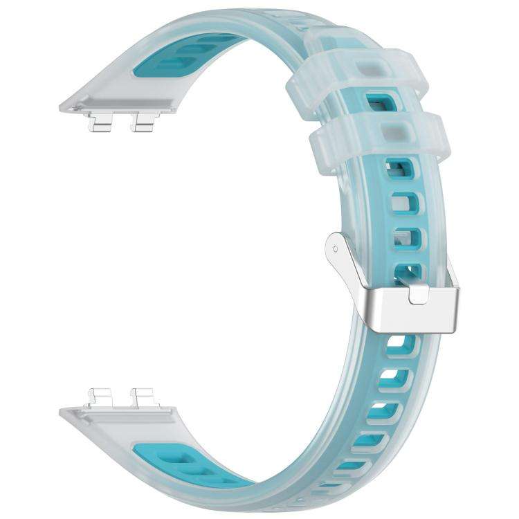 For Huawei Band 11 / Band 11 Pro Translucent Jelly Silicone Watch Band(Blue)