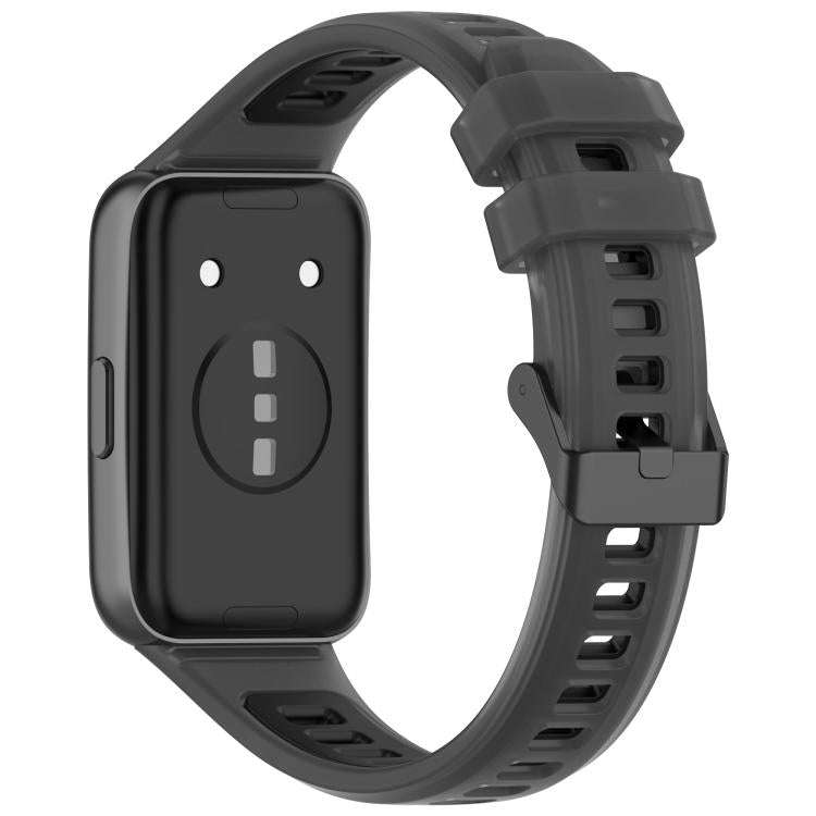 For Huawei Band 11 / Band 11 Pro Translucent Jelly Silicone Watch Band(Black)