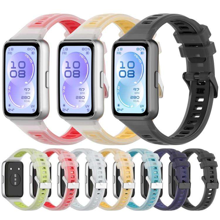 For Huawei Band 11 / Band 11 Pro Translucent Jelly Silicone Watch Band(White)