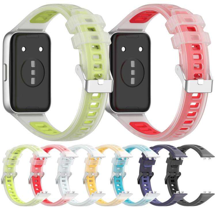 For Huawei Band 11 / Band 11 Pro Translucent Jelly Silicone Watch Band(Blue)