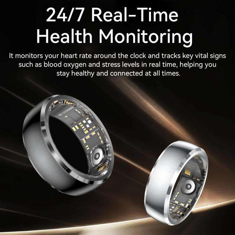 SY15 SIZE 12 Smart Ring, Supports Health Monitoring / Gesture Control(Silver)
